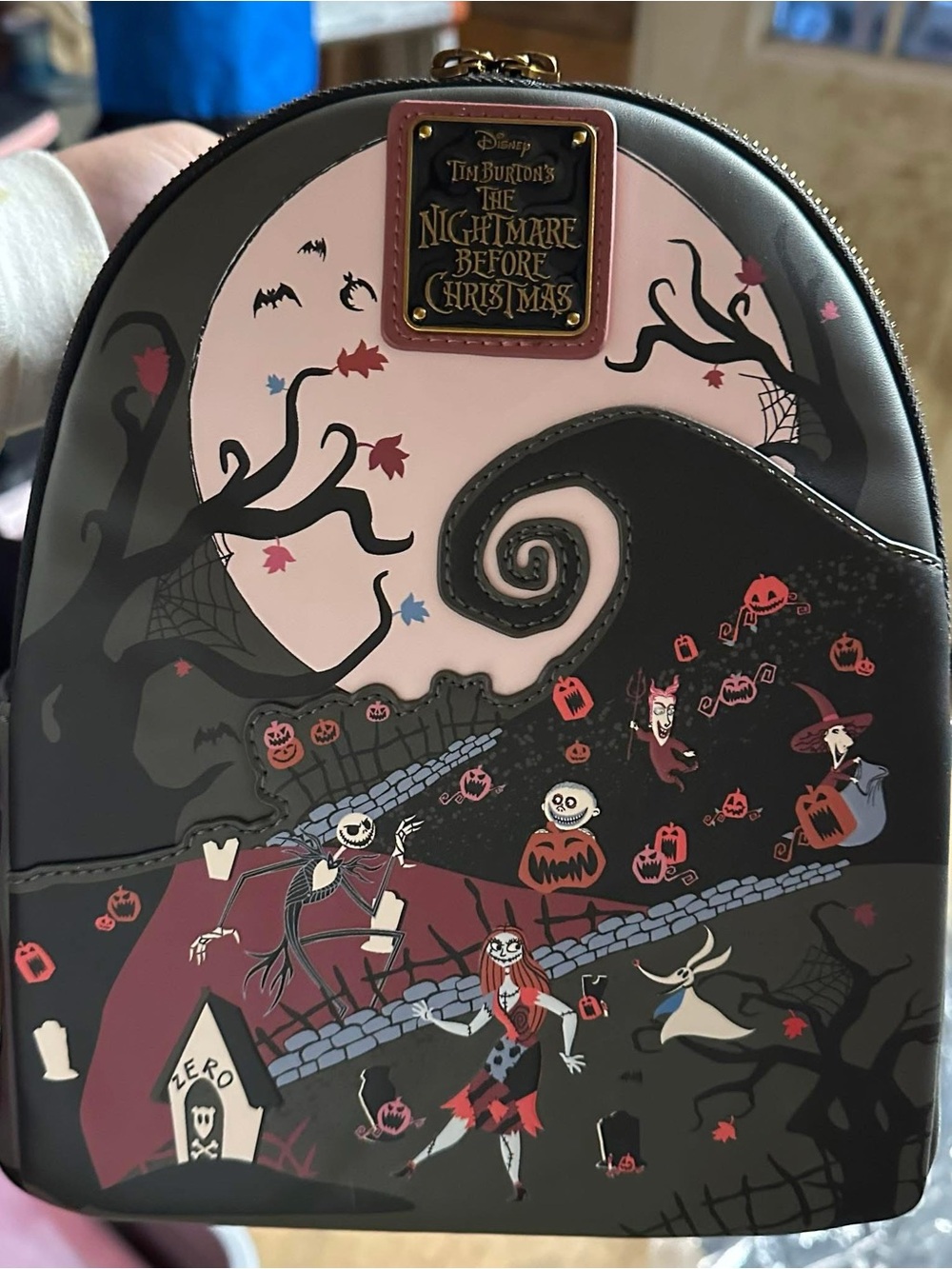 Loungefly The Nightmare Before Christmas Pink Black Mini Backpack
